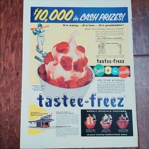 1950s vintage ice cream advertisement